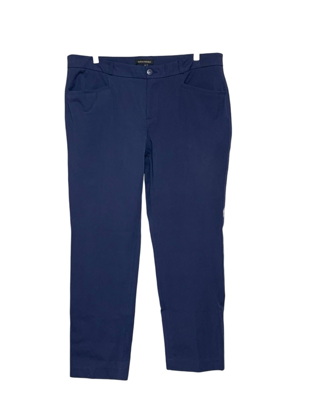 Banana Republic Navy Straight Leg Pants Sz 16 Preppy Minimalist Closet Staple